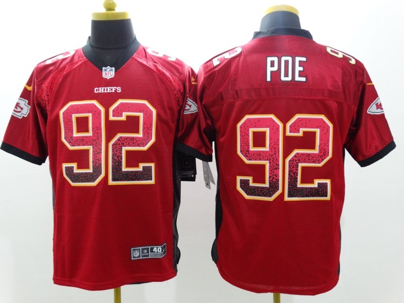 Men's Kansas City Chiefs Dontari Poe #92 Red Jersey